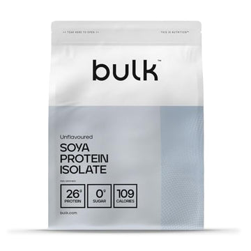 Bulk Proteína de Soja Aislada al, Batido de proteínas veganas, Sin sabores añadidos, 1kg, 33 Dosis