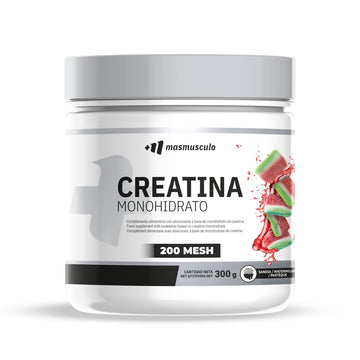 MM Supplements - Creatina Monohidrato 200 Mesh - 300 g - Aumenta la Fuerza y Masa Muscular - Mejora el Rendimiento Físico - Reduce la Fatiga - Sabor Sandías de Gominola
