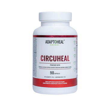 Adaptoheal Circuheal – Apoya el Sistema Circulatorio y la Salud Cardiovascular con Ginkgo Biloba, Rhodiola Rosea, Astragalus, Reishi – Vegano, Sin Gluten ni Lácteos (90 cápsulas)