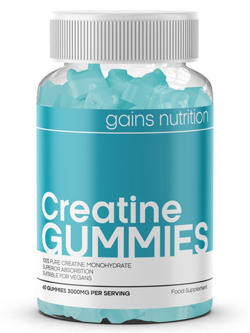 GN Creatina Gominolas | 60 Gomitas de Creatina Masticables para Hombres y Mujeres - 3000mg de Monohidrato de Creatine por Porción | Sabor a Bayas, Sin OGM | Vegano y Vegetariano