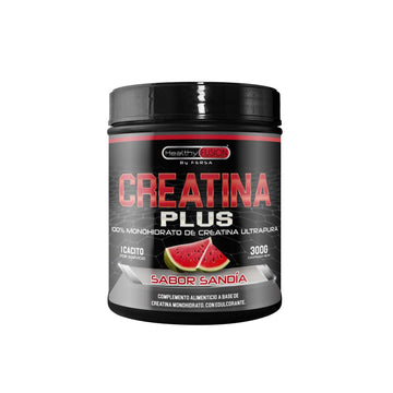 Healthy Fusion Creatina Monohidrato en polvo | 100% Creatina Pura Monohidrato sin añadidos| Favorece el crecimiento muscular y aumenta el rendimiento físico | Alta solubilidad | 300 g Sabor Sandía
