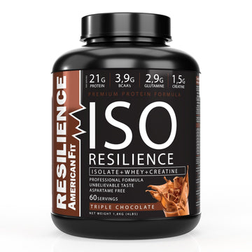 ISO RESILIENCE|Proteína en Polvo|Proteinas whey|1.8kg|Proteínas de Suero con Creatina|Ganar Masa Muscular|Proteína Sabor Triple Chocolate|Batido Proteinas Masa Muscular|Proteina Con Creatina.