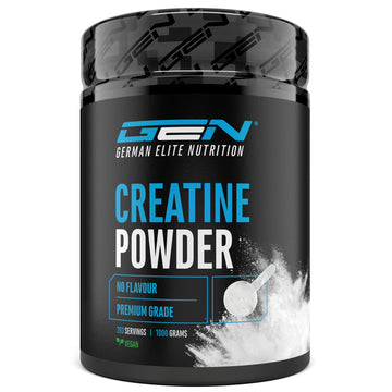 Creatina en polvo - 1kg / 1000 g - Creatina monohidrato en polvo - Óptima solubilidad y microfina - Vegano - 293 aplicaciones