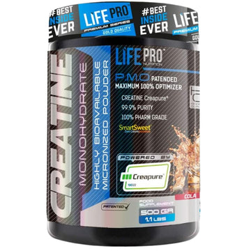 Life Pro Creatine Creapure 500g | Creatina Creapure en Polvo | Sello de Calidad Garantizada (COLA)