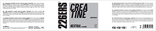 Creatine 100% Creapure, Creatina Monohidratada con Efecto Recuperador, Aumenta Masa Muscular y Rendimiento Físico, Suplemento en Polvo Vegano, Sabor Neutral - 300 gr
