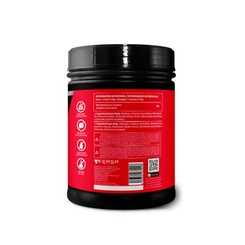 Healthy Fusion 100% Creatina Monohidrato, Alta dosis | 10gr de Creatina por toma | Promueve el crecimiento muscular y mejora la resistencia física | Alta solubilidad | 300g sabor sandía