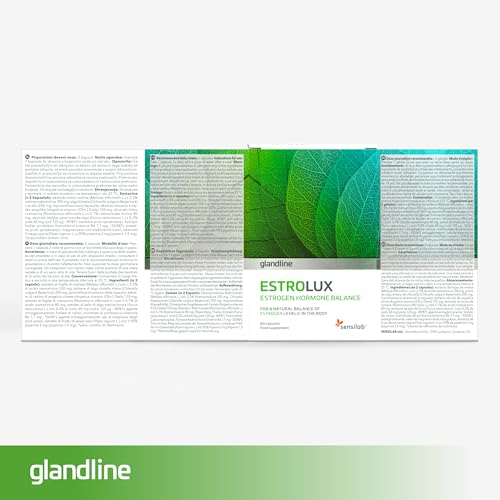 EstroLux Cápsulas de Estrógeno - Yodo, Chlorella, Vitamina B6, Romero, Melisa - Producto Natural que Equilibra los Niveles de Estrógenos - 240 cápsulas para 120 días - De Sensilab