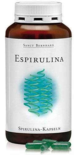 Espirulina pacifica de Hawaii - 360 Cápsulas - por su elevada pureza la spirulina pacifica Hawaii está considerada la más nutritiva, 300 mg de espirulina por cápsula - Sanct Bernhard - Cebanatural