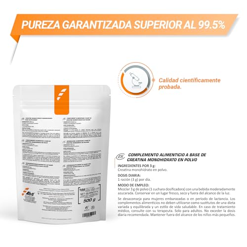 Creatina monohidrógena * músculos y esqueletos, rendimiento deportivo (dolor muscular, recuperación) (500 g)