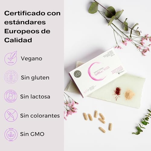 Ashwagandha KSM-66 con Azafrán + Triptófano + Vitamina B6 y Cromo | Apoyo al Bienestar General y Descanso Óptimo | Ingredientes de Origen Vegetal para Balance Diario | 60 Cápsulas Veganas