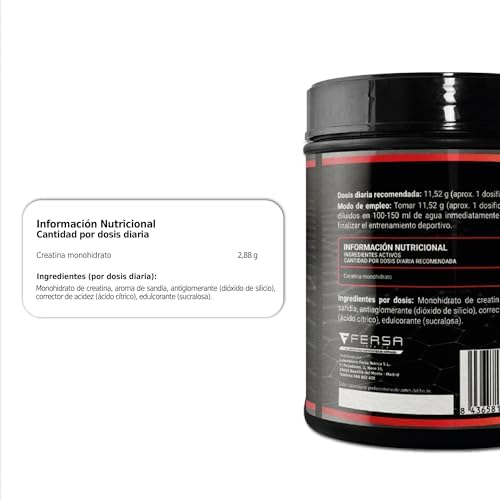 Healthy Fusion Creatina Monohidrato en polvo | 100% Creatina Pura Monohidrato sin añadidos| Favorece el crecimiento muscular y aumenta el rendimiento físico | Alta solubilidad | 300 g Sabor Sandía