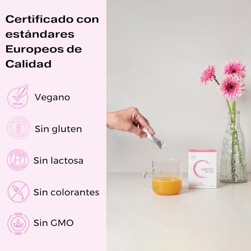 Suplemento Menopausia Sofocos Perimenopausia Premenopausia – Maca Andina Espino Amarillo OMEGIA™ Zinc Vitamina B6 C E – Regulador Hormonal Mujer – Ayuda al Libido Energía – 28 Sticks