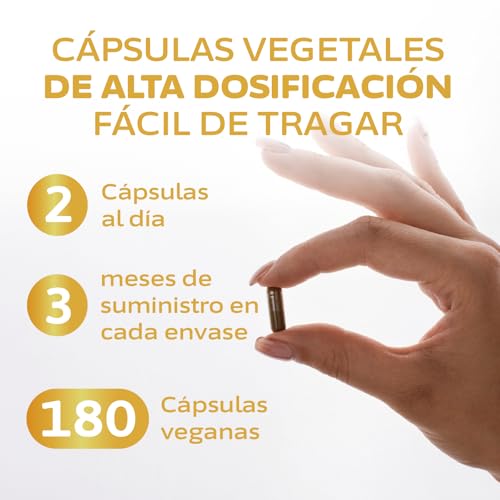 Lazarraga Tratamiento para la Menopausia - Control de sofocos - Alivia la hinchazón abdominal, Vegano, 180 cápsulas, con vitamina B6, B12, D3 - sin soja ni conservantes - Suministro para 3 Meses