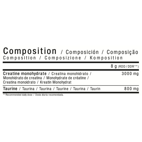 Nutragenics Creatine + Taurine - 500 g - Creatina monohidrato micronizada - Creatina en polvo con sabor – Creatine monohydrate – Creatina 500g - creatina monohidratada (Lima limón)