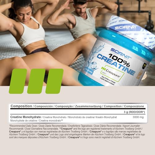 100% Creatine Creapure - 300 g - Creatina Monohidratada Creapure - Creatina Creapure - Creatina Monohidrato Creapure - Creatine Creapure - Monohidrato de Creatina Creapure - Creapure Creatine