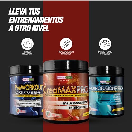 Healthy Fusion | 10.000mg/dosis de Creatina Monohidrato | Creatina 80mesh 100% pura y limpia | Mejora el rendimiento físico y aumenta el crecimiento muscular | 300 gr. Sabor Sandía