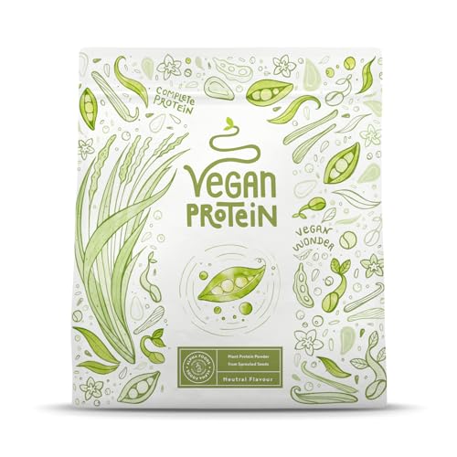 Proteína Vegana en Polvo | Sin Sabor | 100% Proteina Vegana | 23g dosis Vegan Protein Powder de Guisante, Arroz, Girasol y Soja | Proteína Aislada para Masa Muscular | 600g | Alpha Foods