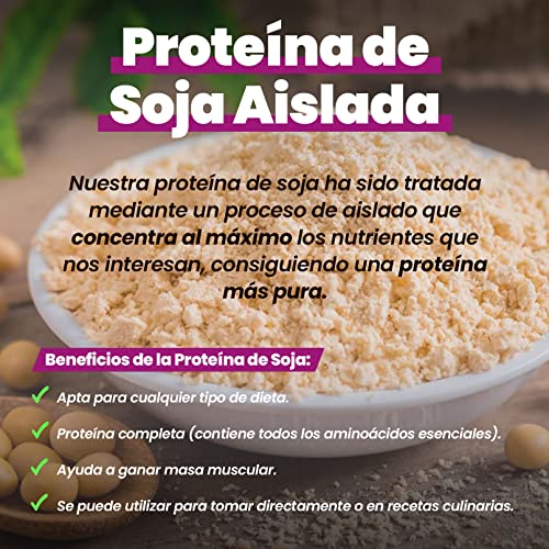 Proteína de Soja Aislada de HSN | Sabor Chocolate 2 Kg = 67 Tomas por Envase | 100% Vegana | Soy Protein Isolate | No-GMO, Sin Gluten