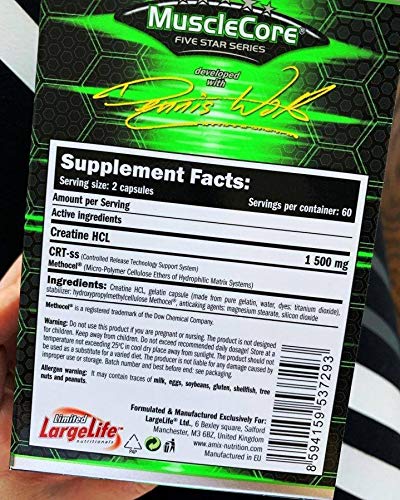 AMIX - Complemento Alimenticio - MuscleCore CreAge - 120 Cápsulas - Fórmula con Clorhidrato de Creatina - Aumenta la Fuerza y la Resistencia - Suplementos para Ganar Masa Muscular - Creatina Amix