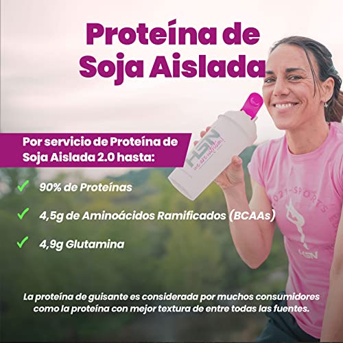 Proteína de Soja Aislada de HSN | Sabor Chocolate 2 Kg = 67 Tomas por Envase | 100% Vegana | Soy Protein Isolate | No-GMO, Sin Gluten