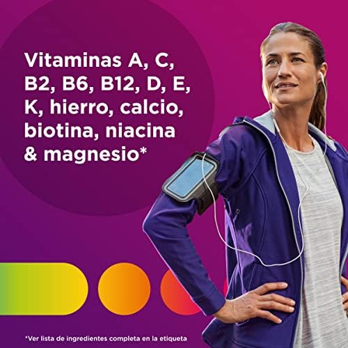 Multicentrum Mujer Complemento Alimenticio Multivitaminas Con 13 Vitaminas y 11 Minerales, Sin Gluten, 30 Comprimidos