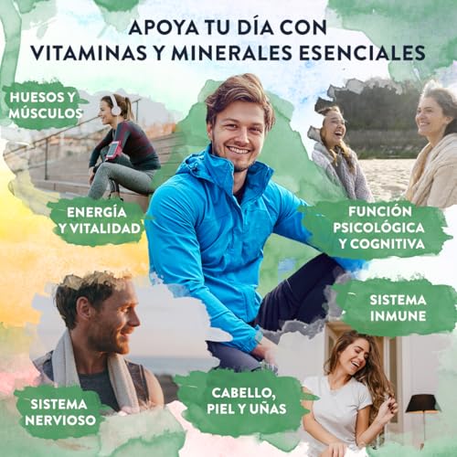 Multivitaminas con 24 Vitaminas y Minerales - Multivitaminas mujer y hombre - con Ashwagandha y Rhodiola Rosea - Multivitaminas y Minerales - 120 Cápsulas Complejo Vitaminico