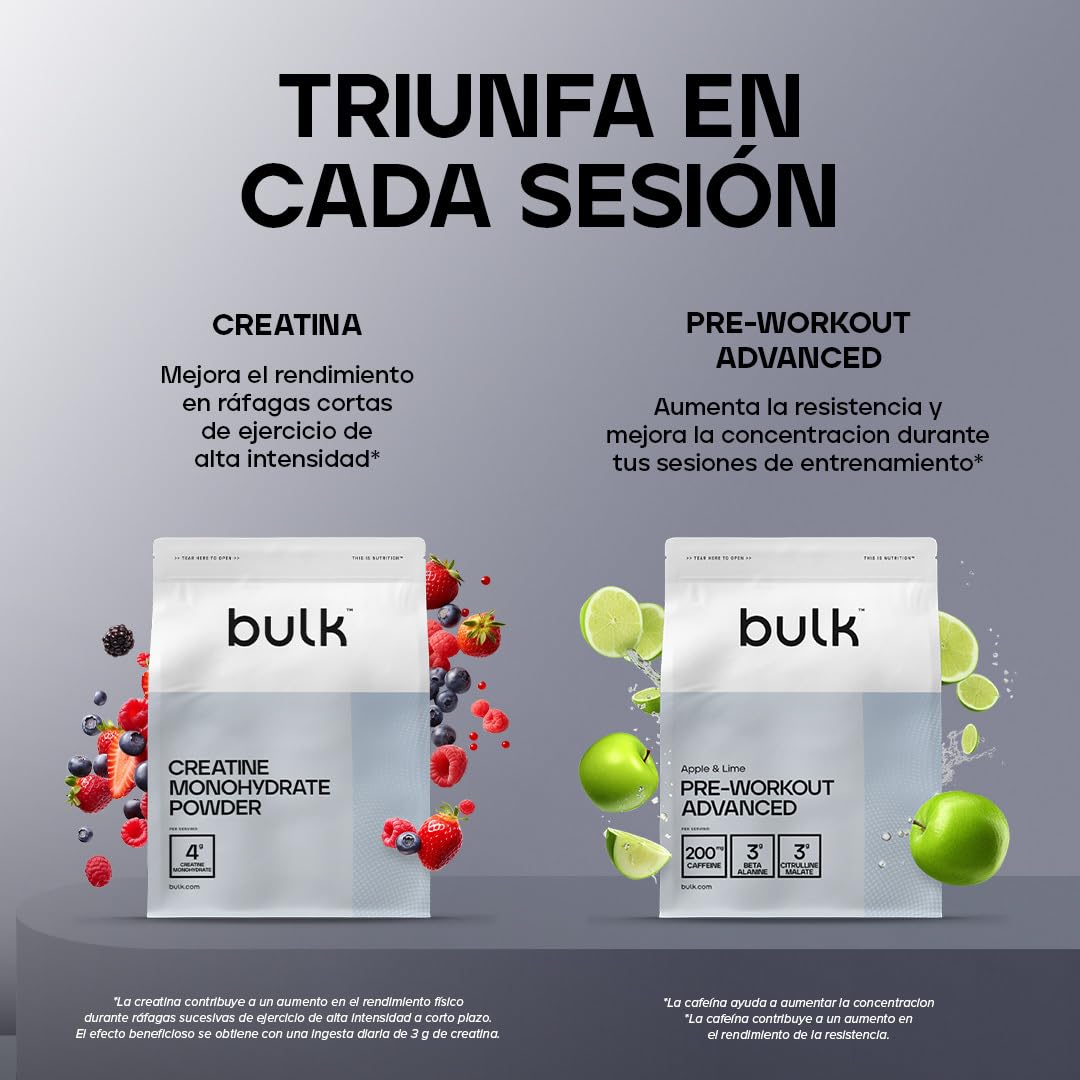 Bulk Pure Whey Protein, Vainilla, 1kg, 33 Dosis