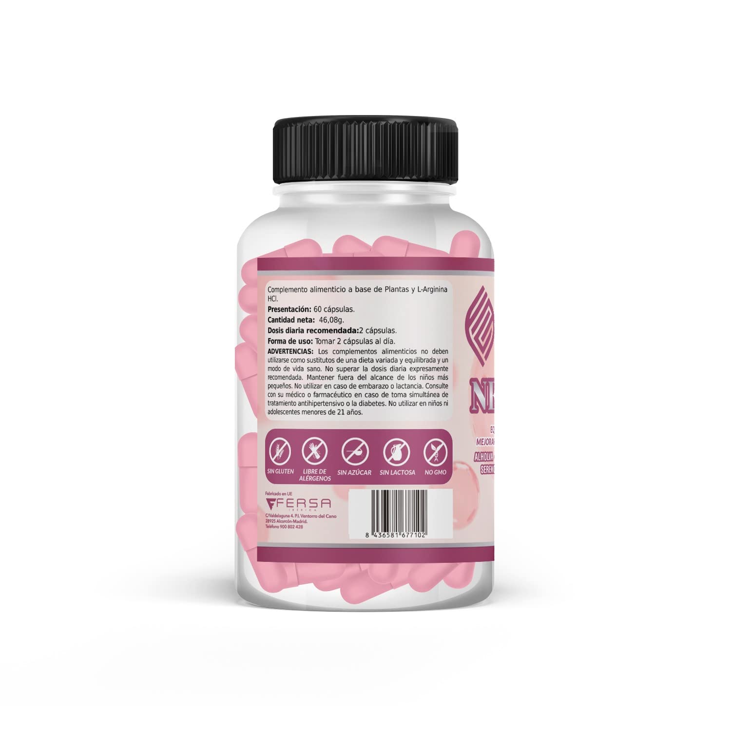Neofem | Equilibrio hormonal para ellas | Mejora la vitalidad | Plantas Alholva, Tribulus, Ginkgo y Maca | 60 cápsulas