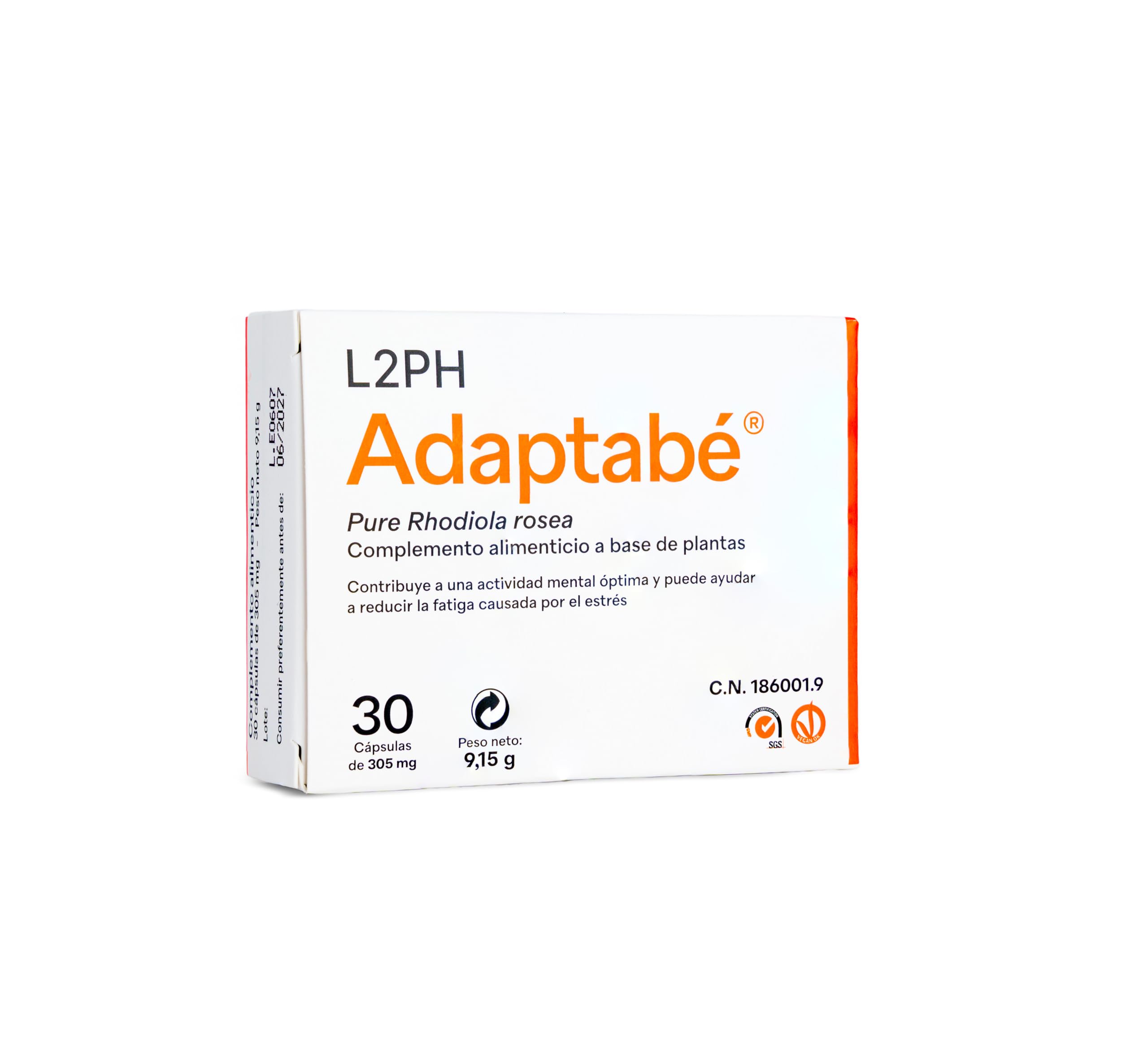 ADAPTABÉ – Complemento Alimenticio para Mejorar el Estado de Ánimo y Reducir el Estrés, Ansiedad, Cansacio Crónico y Fatiga proporcionando un equilibrio Natural para tu Mente y Cuerpo (30 Cápsulas).