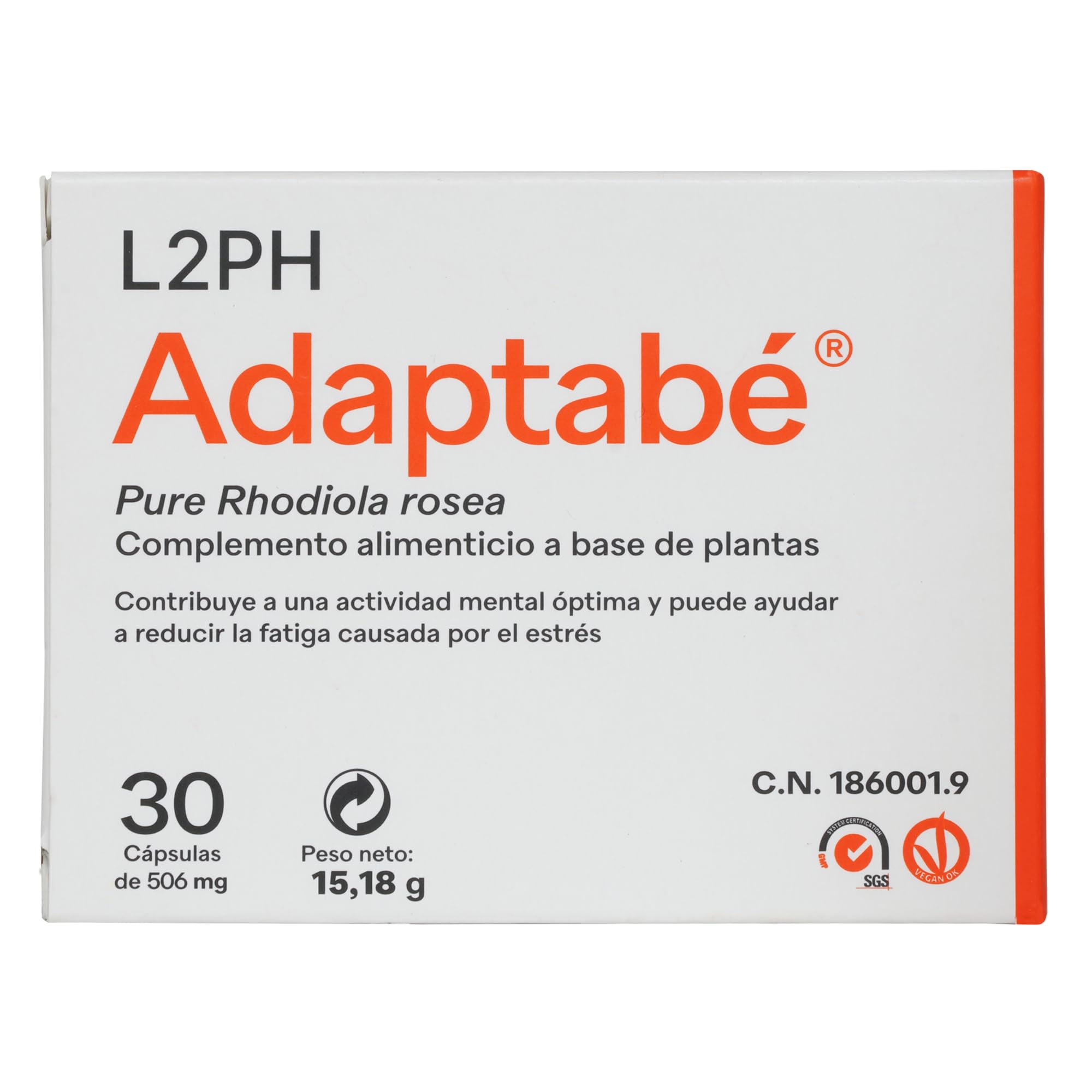 ADAPTABÉ – Complemento Alimenticio para Mejorar el Estado de Ánimo y Reducir el Estrés, Ansiedad, Cansacio Crónico y Fatiga proporcionando un equilibrio Natural para tu Mente y Cuerpo (30 Cápsulas).
