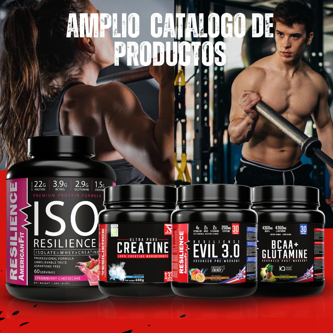 ISO RESILIENCE|Proteína en Polvo|Proteinas whey|1.8kg|Proteínas de Suero con Creatina|Ganar Masa Muscular|Proteína Sabor Triple Chocolate|Batido Proteinas Masa Muscular|Proteina Con Creatina.
