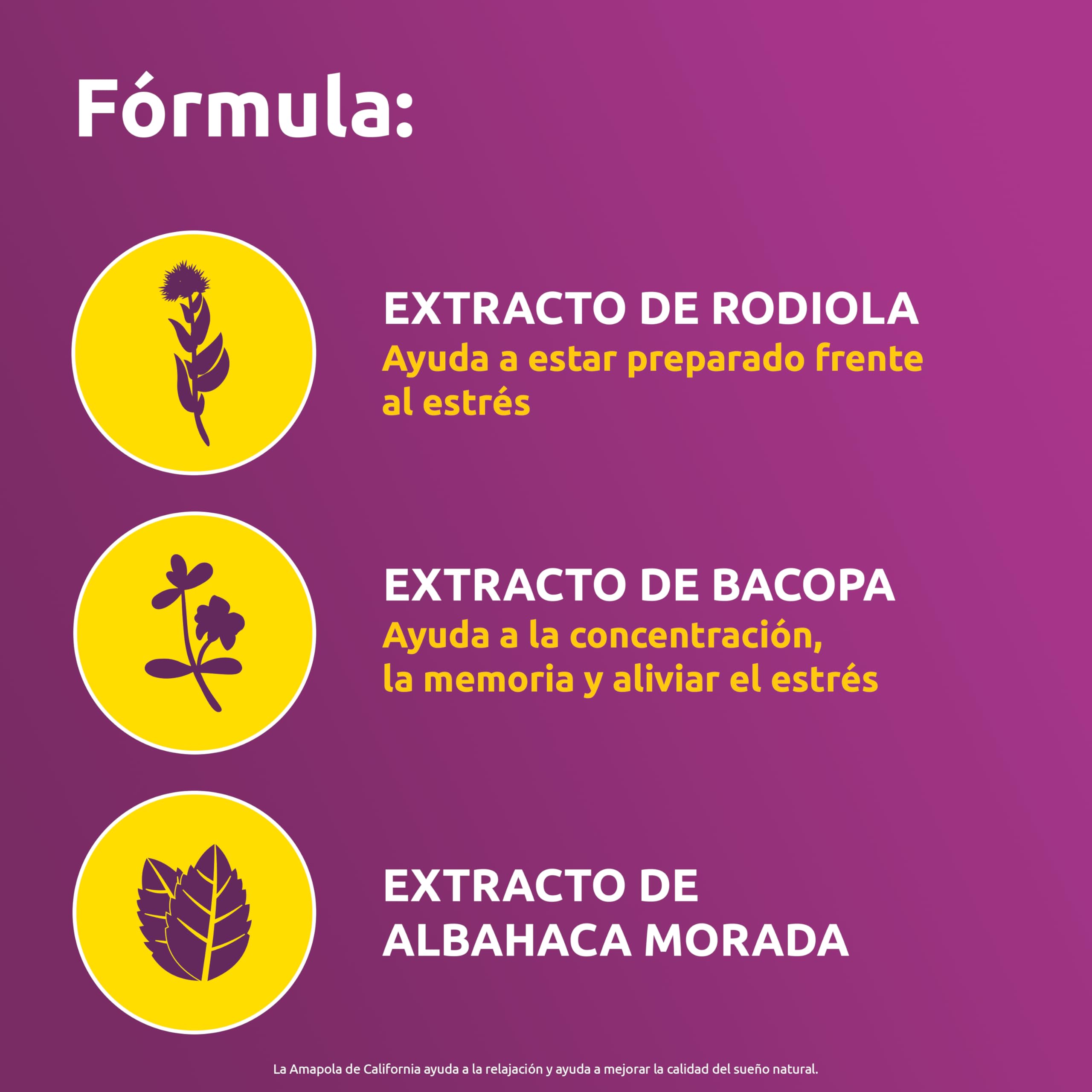 Supradyn Anti Stress con Rhodiola, Albahaca Morada, Bacopa - Soporte de origen Natural contra el Estrés, ayuda a la Concentración, 30 Comprimidos