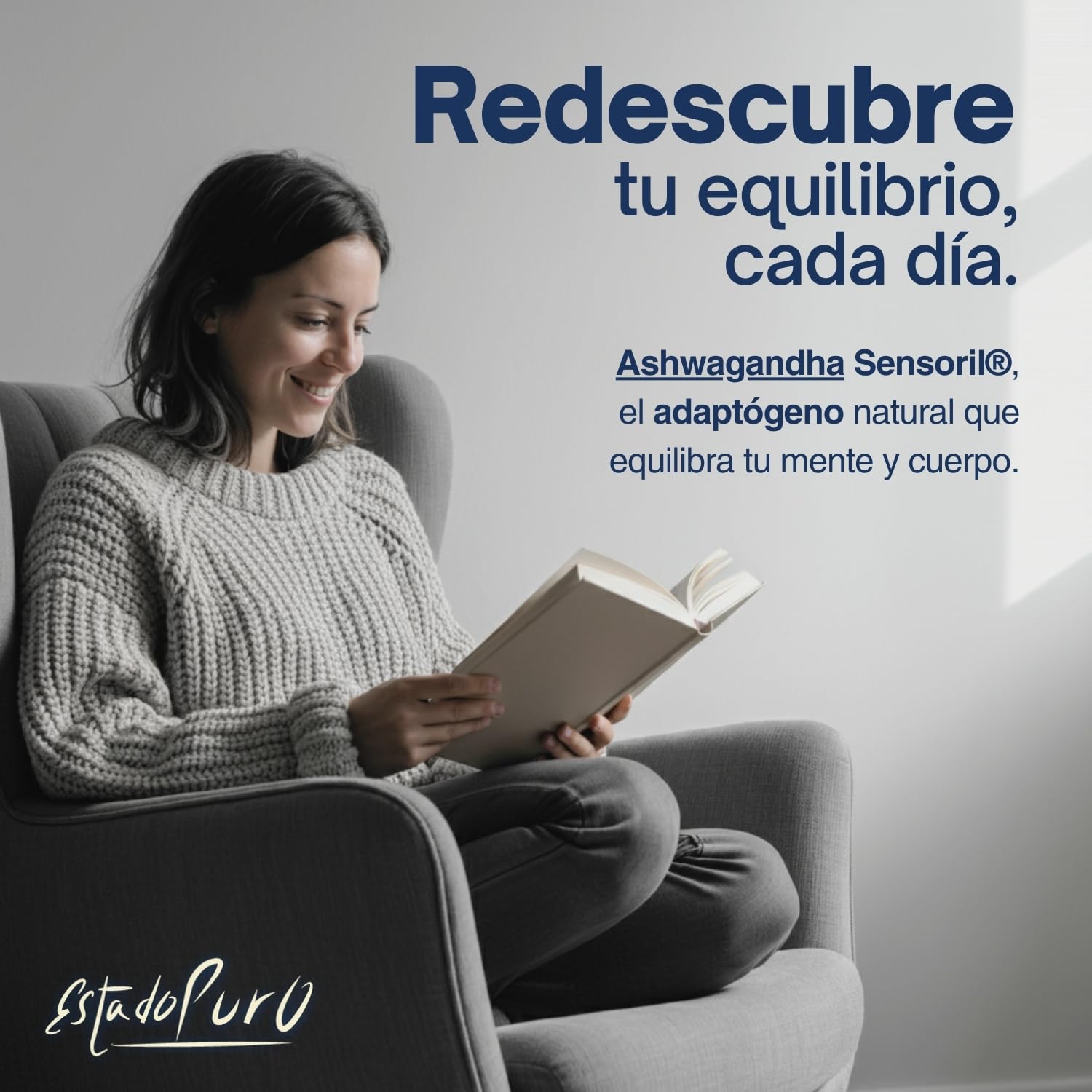 Ashwagandha Optimizada Estado Puro | Cortisol Blocker & Detox - Disminuye Cortisol, Estrés y Ansiedad | Con Sensoril Withanólidos 10% + Pimienta Negra | Vegano, No-GMO | 30 Cápsulas 1 Mes | TONGIL