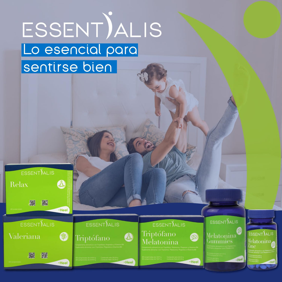 Essentialis Triptófano - Con magnesio y vitamina B6 – Para mantener un buen estado de ánimo todo el día - Envase para 60 días – Comprimidos vegano –1 al día