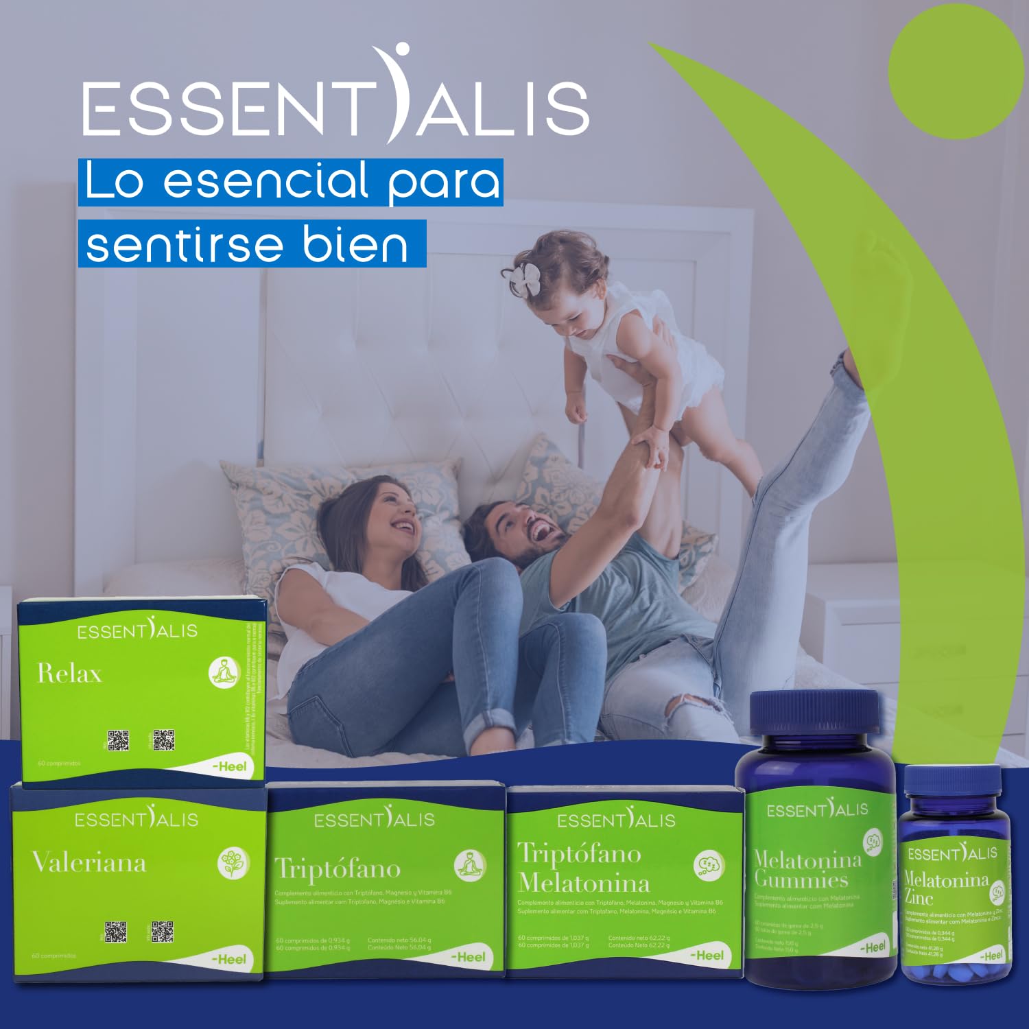 Essentialis Triptófano - Con magnesio y vitamina B6 – Para mantener un buen estado de ánimo todo el día - Envase para 60 días – Comprimidos vegano –1 al día
