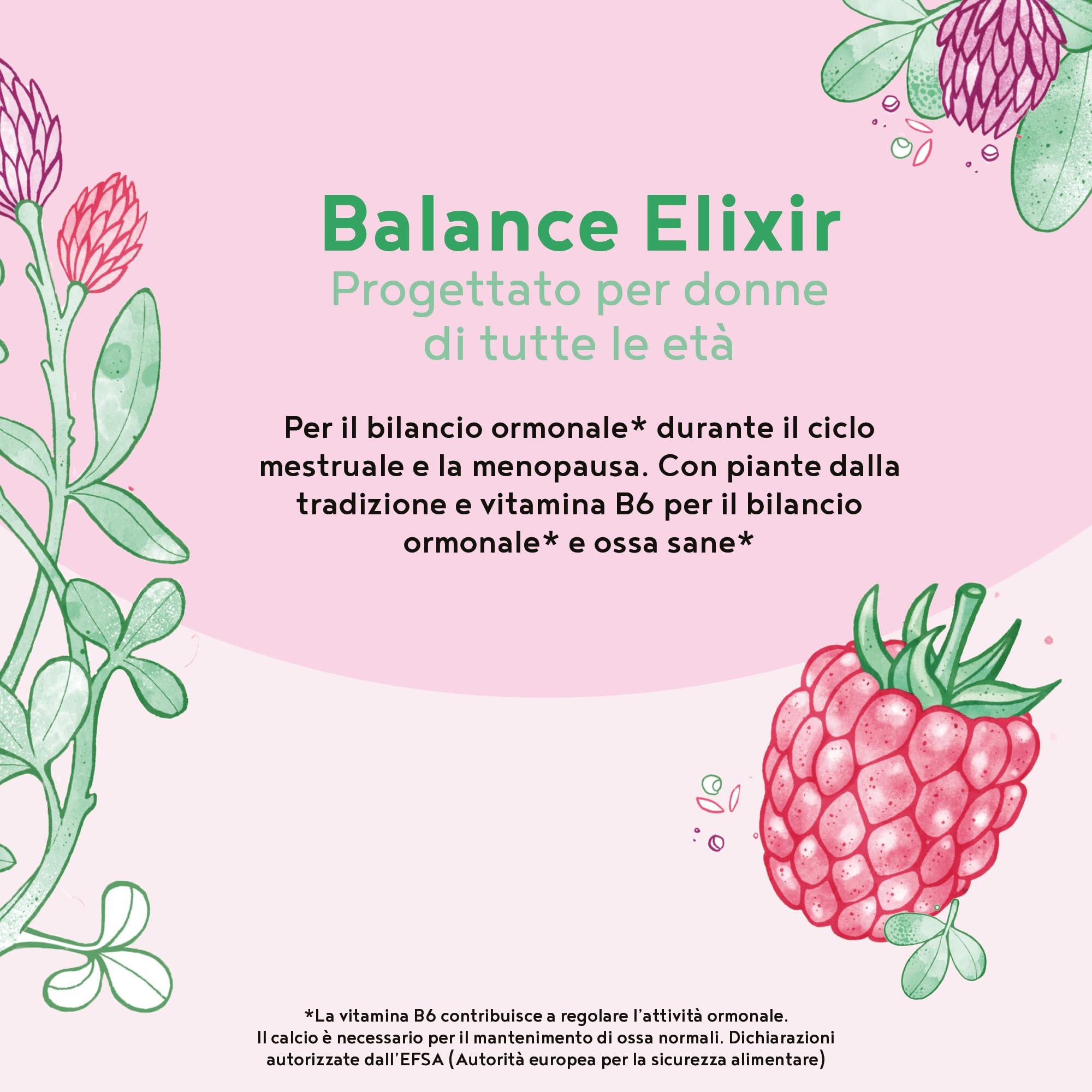 Balance Elixir - Suplemento de apoyo para la Menopausia - Complemento Alimenticio completo para Mujeres en Menopausia
