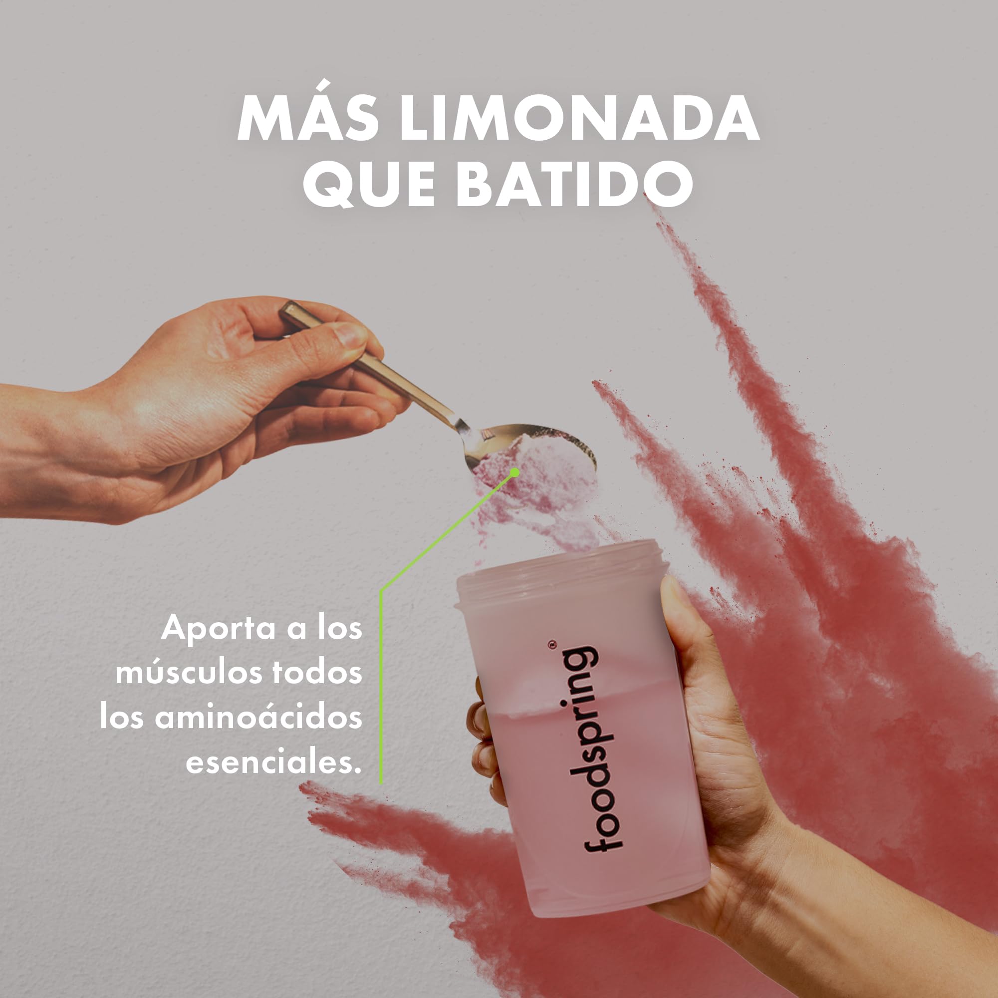 foodspring - Clear Whey Strawberry Basil Smash Protein - Isoclear Whey 480g sin azúcar & 25g de proteína p. ración - Batido de proteínas refrescante con isowhey premium - Ideal después del gimnasio