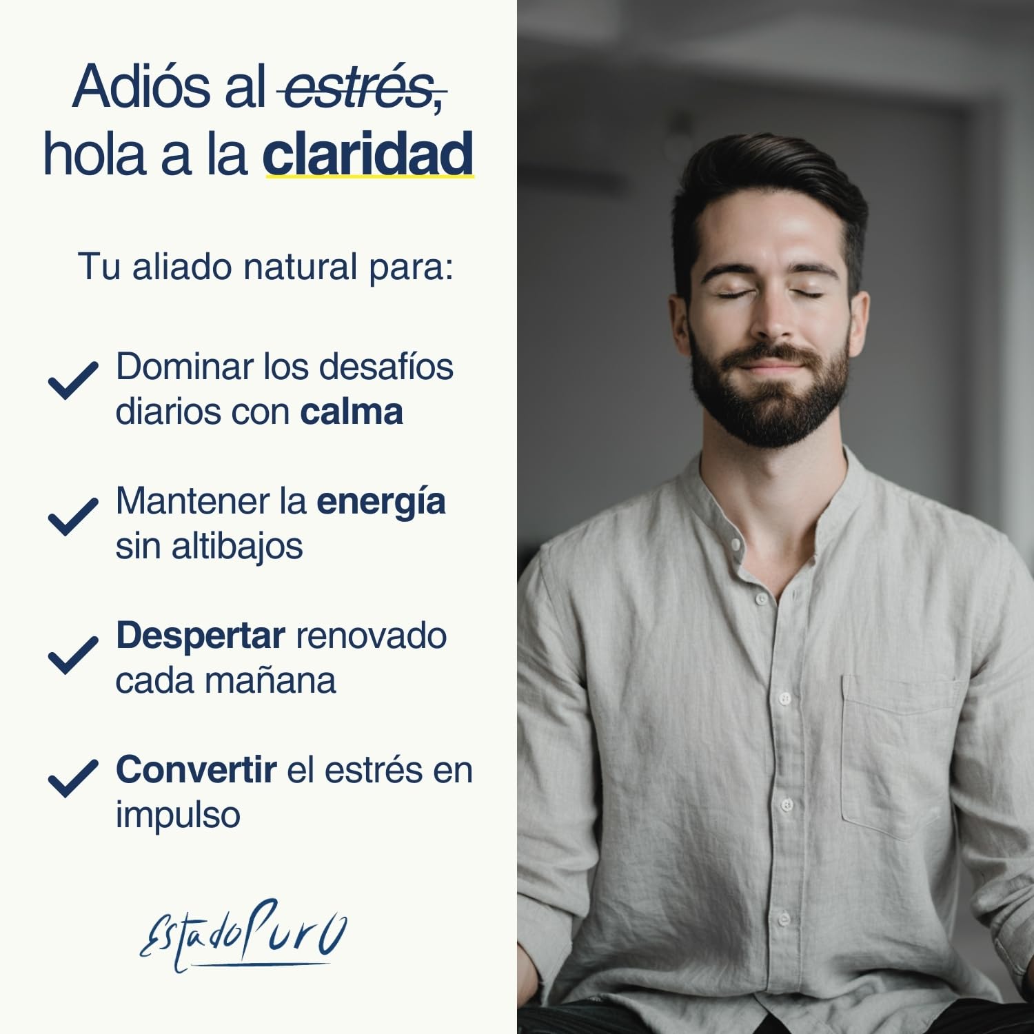 Ashwagandha Optimizada Estado Puro | Cortisol Blocker & Detox - Disminuye Cortisol, Estrés y Ansiedad | Con Sensoril Withanólidos 10% + Pimienta Negra | Vegano, No-GMO | 30 Cápsulas 1 Mes | TONGIL