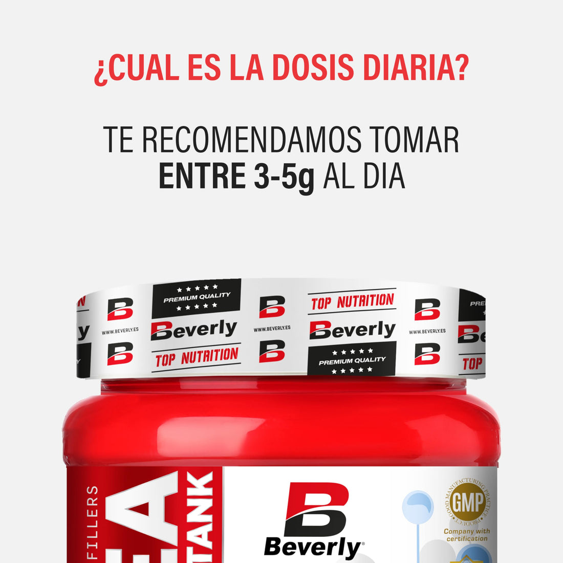 Beverly CREA EXTREME 100% Creatina Monohidrato | 300 gr - 60 tomas | Mezclador gratis | Sin sabor | Masa Muscular, Resistencia, Fuerza | Vegan | Sin gluten
