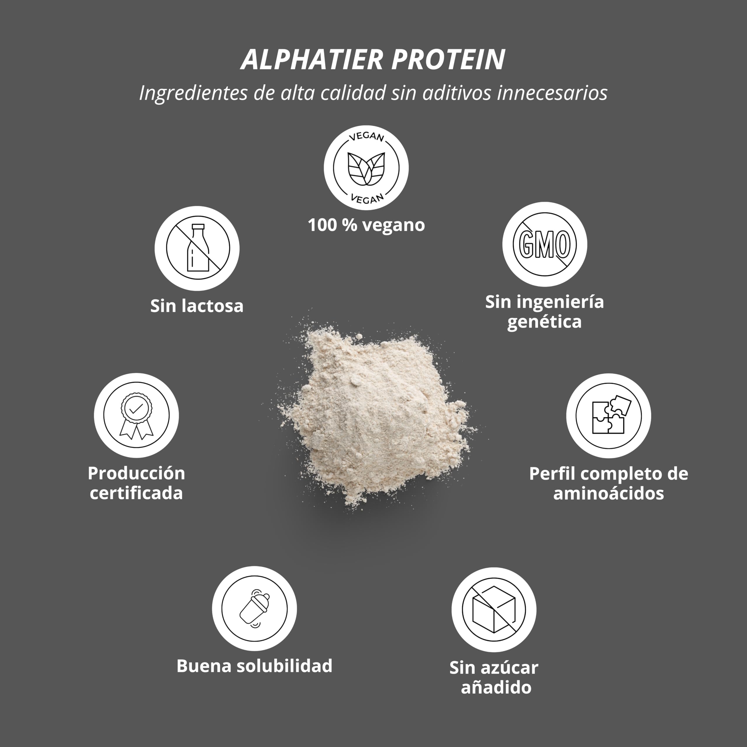 Alphatier Phenomenal Proteínas en Polvo con BCAA y EAA - Vainilla 1kg - 84% de Proteína - Vanilla Protein Powder con Aminoácidos - sin Gluten + Lactosa - vegano
