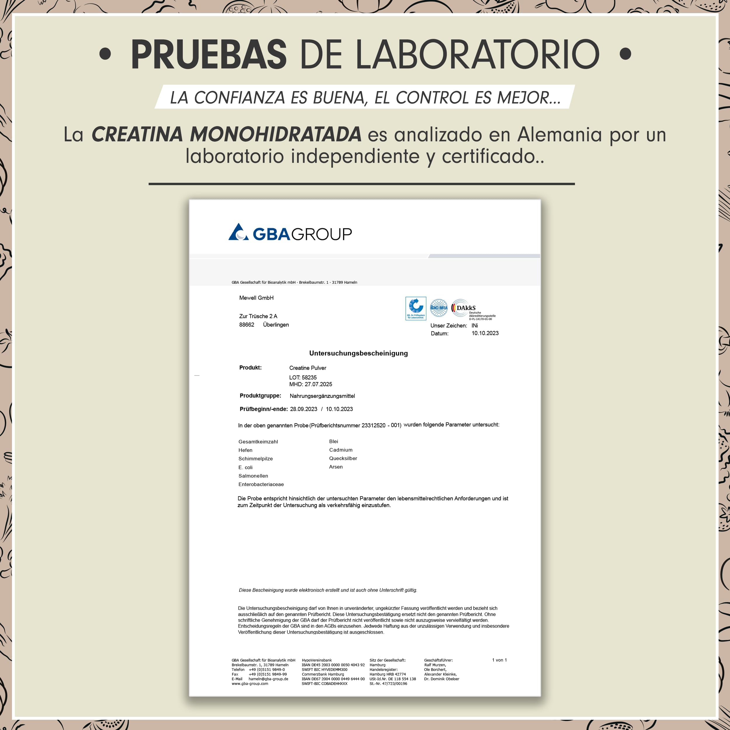 Creatina monohidratada en polvo 1kg / 1000g - calidad micronizada - óptimamente dosificada - creatina pura sin aditivos - 100% vegana - para 292 dias