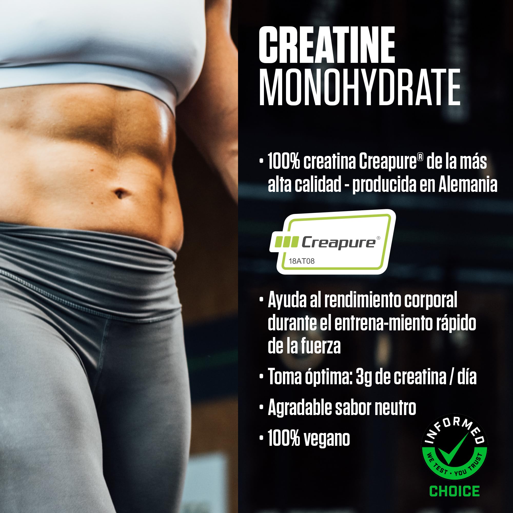 Dymatize Creatine Monohydrate Unflavoured Powder 1x300g - 100% Creapure Creatine - Aminoácidos - Creatina