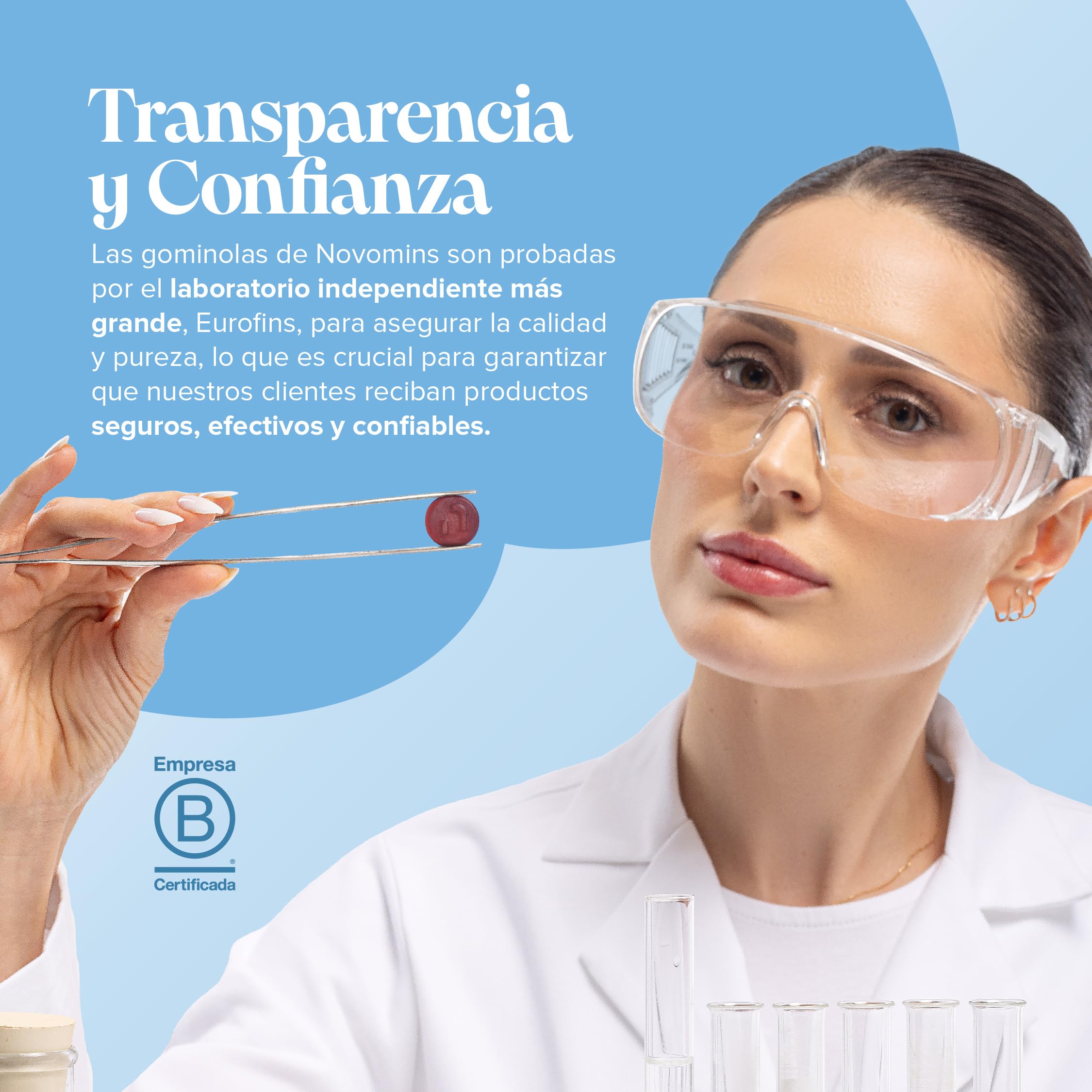 Estrogenos Femeninos - Alternativa al Estrógeno - 60 Gominolas - Equilibrio Hormonal y Niveles de Estrógenos - con Vitamina D, B6, B12, Maca y Extracto de Col, Inulina - Vegano y Sin Gluten - Novomins