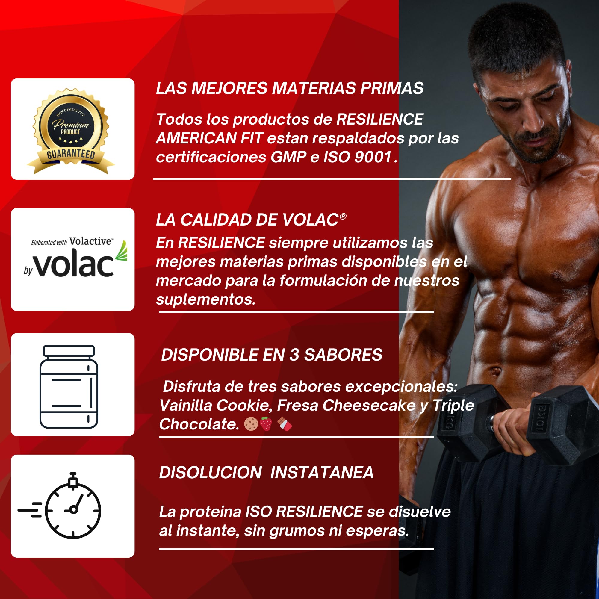 ISO RESILIENCE|Proteína en Polvo|Proteinas whey|1.8kg|Proteínas de Suero con Creatina|Ganar Masa Muscular|Proteína Sabor Triple Chocolate|Batido Proteinas Masa Muscular|Proteina Con Creatina.